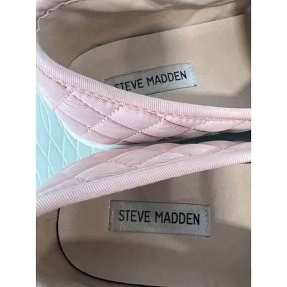 Steve Madden Ecentrcq Slip On Sneaker Size 9 Quilted Pink Round Toe Comfort Shoe - Picture 5 of 9